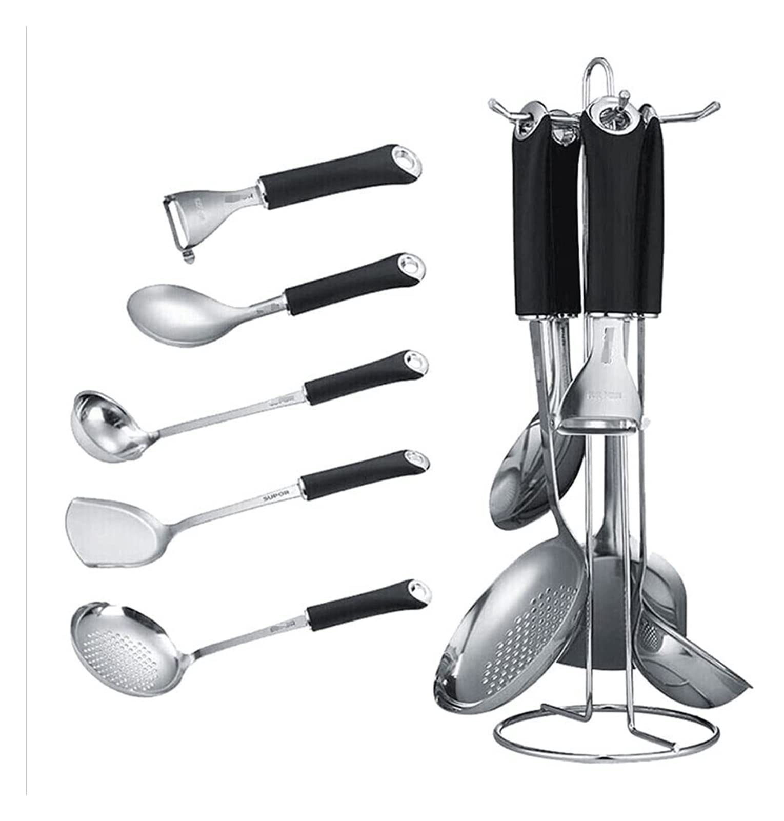 Premium Stainless Steel Nonstick Cooking Utensils Set - 12-Piece Kitchen Gadgets for Home & Restaurant Use - Spatula, Turner, Spoon, Tongs - Safe for All Cookware - Perfect for Frying, Baking, Grilling & Everyday Cooking