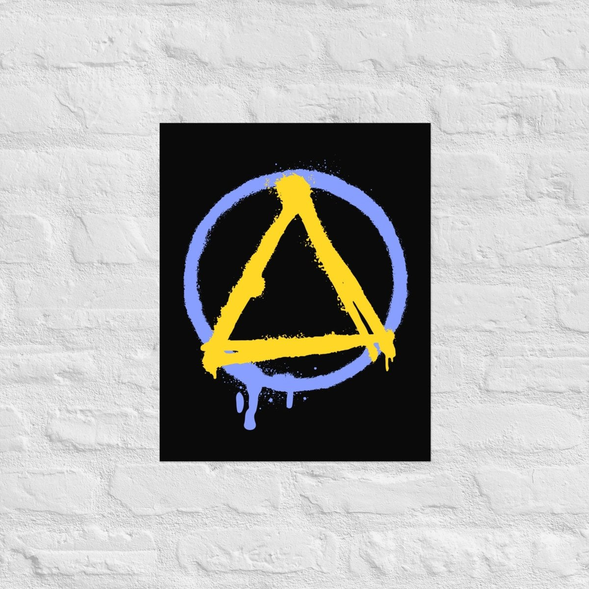 Sobriety Symbol Graffiti Poster - Vibrant Recovery Art Print for AA Meetings, Therapy Offices & Sober Living Spaces