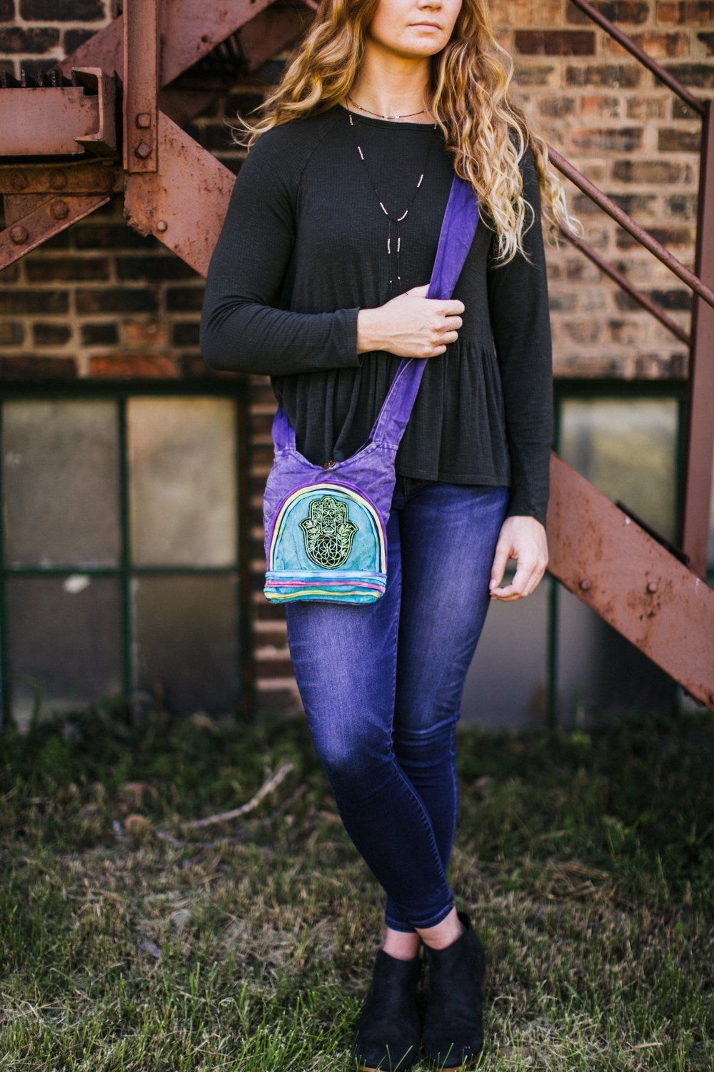 Hamsa Happiness Mini Crossover Bag - Stylish Small Crossbody Purse for Women | Perfect for Travel, Shopping & Everyday Use