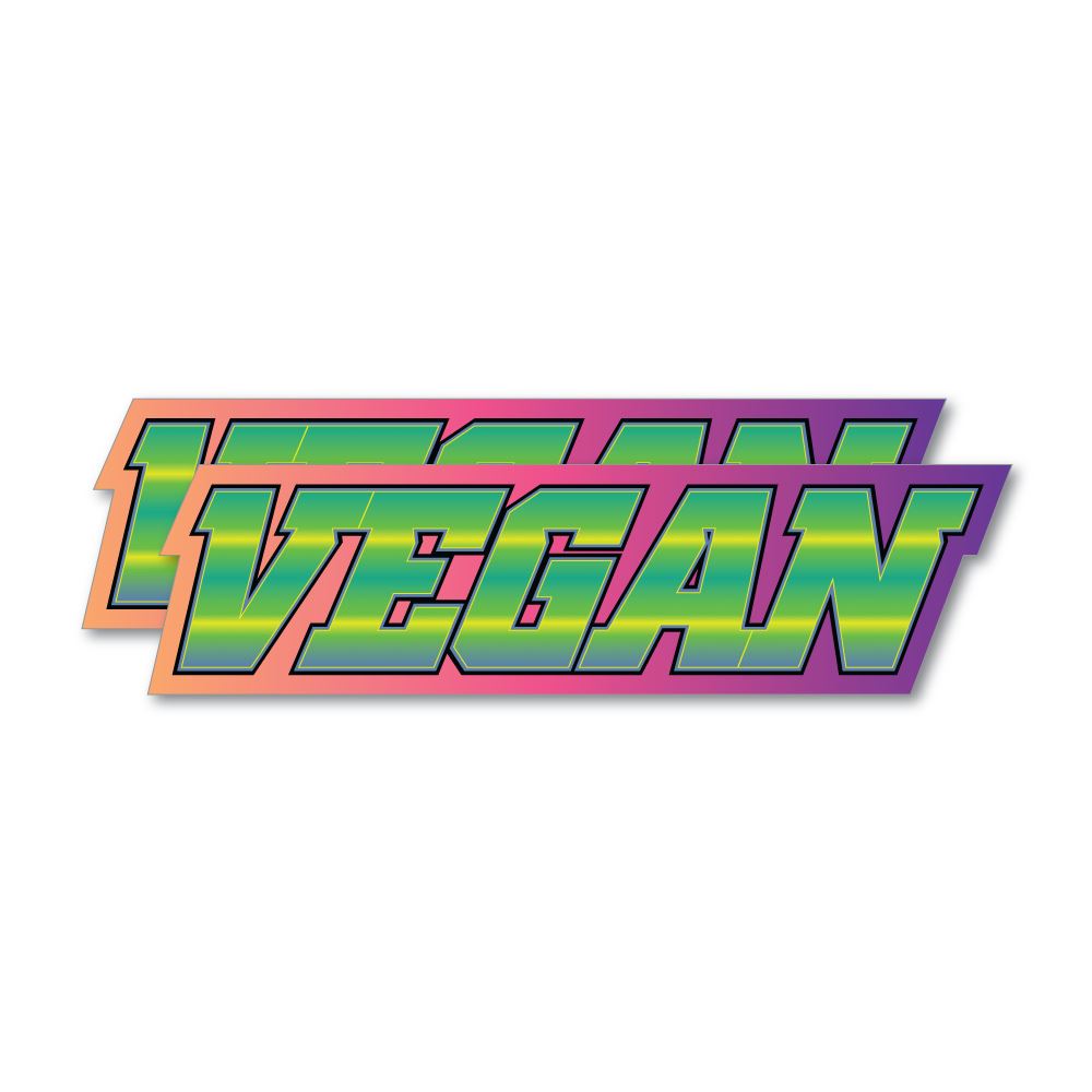 Colorful Vegan Text Stickers - Eco-Friendly Decals for Laptops, Water Bottles & DIY Crafts - Perfect for Scrapbooking, Journaling & Personalizing Gifts