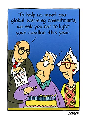 Oatmeal Studios Global Warming Commitment Funny Birthday Card - Eco-Friendly Humorous Greeting Card for Environmentalists & Climate Activists