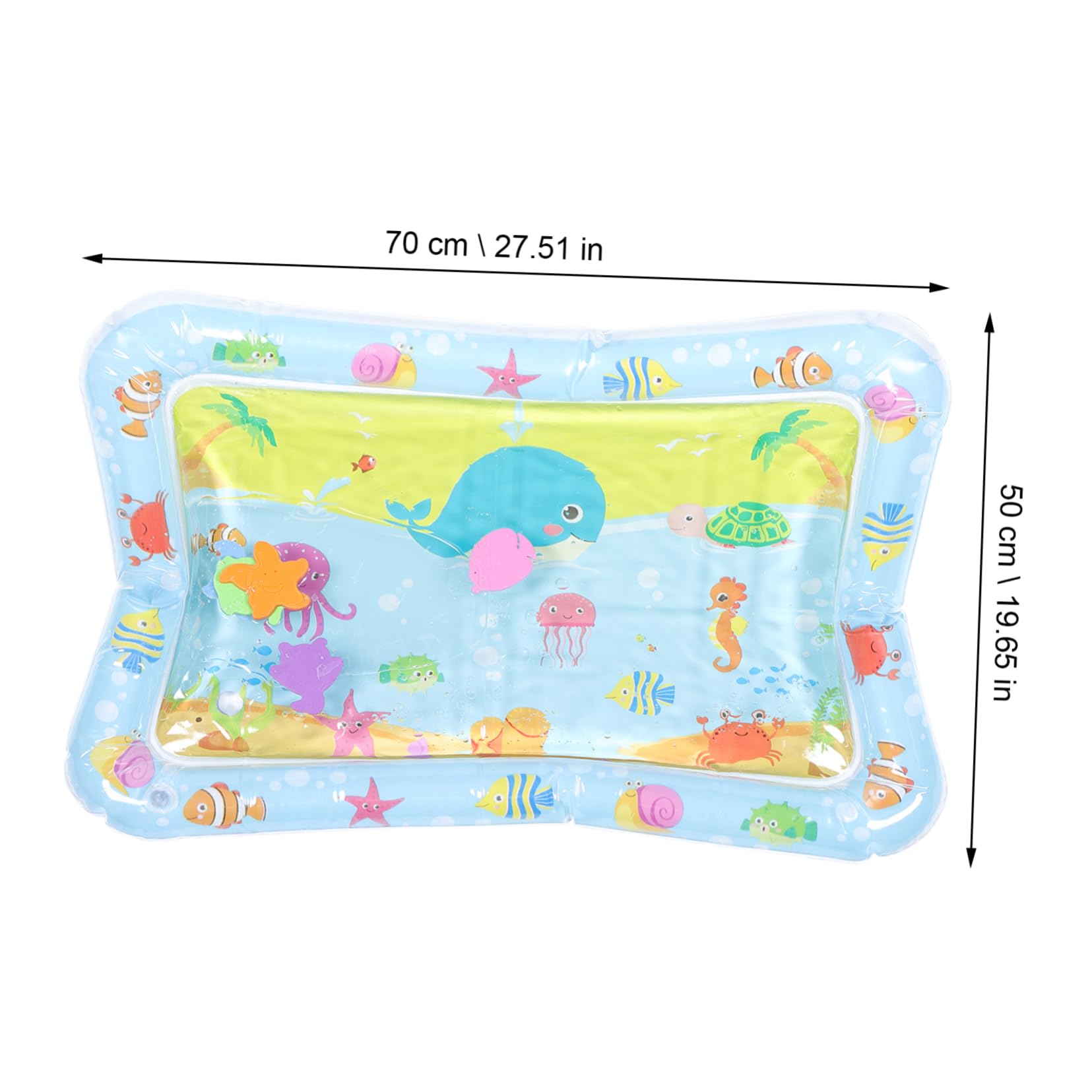 ORFOFE Inflatable Baby Water Play Mat - Sensory Tummy Time Activity Mat for Infants & Toddlers - Non-Toxic PVC, Portable & Easy to Clean - Perfect for Indoor/Outdoor Play, Developmental Learning & Sensory Exploration