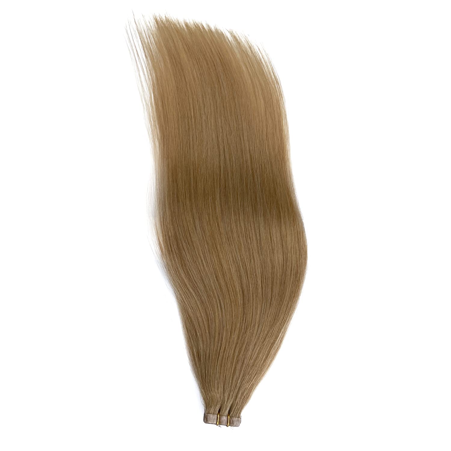 20pcs 16-inch Strawberry Blonde Tape-in Hair Extensions | 30g Human Remy Hair | Seamless Skin Weft Silk Straight Double Sided Invisible Tape | Perfect for Daily Wear, Parties & Special Occasions