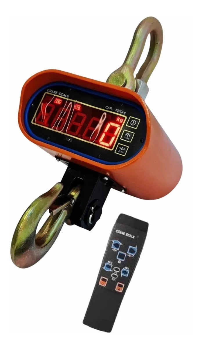 3000KG Digital Hook Scale - Heavy Duty Industrial Hanging Scale for Shipping, Warehousing, and Logistics (Waterproof & Portable) - Perfect for Weighing Packages, Livestock, and Construction Materials