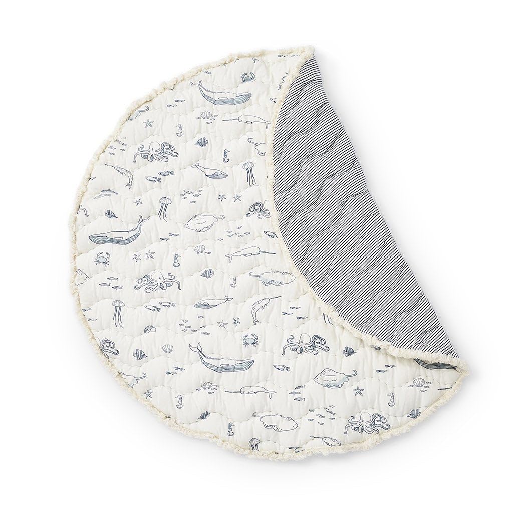 Non-Toxic Baby Play Mat with Ocean Theme - Soft & Safe Floor Activity Mat for Infants & Toddlers - Perfect for Crawling, Tummy Time & Early Learning at Home