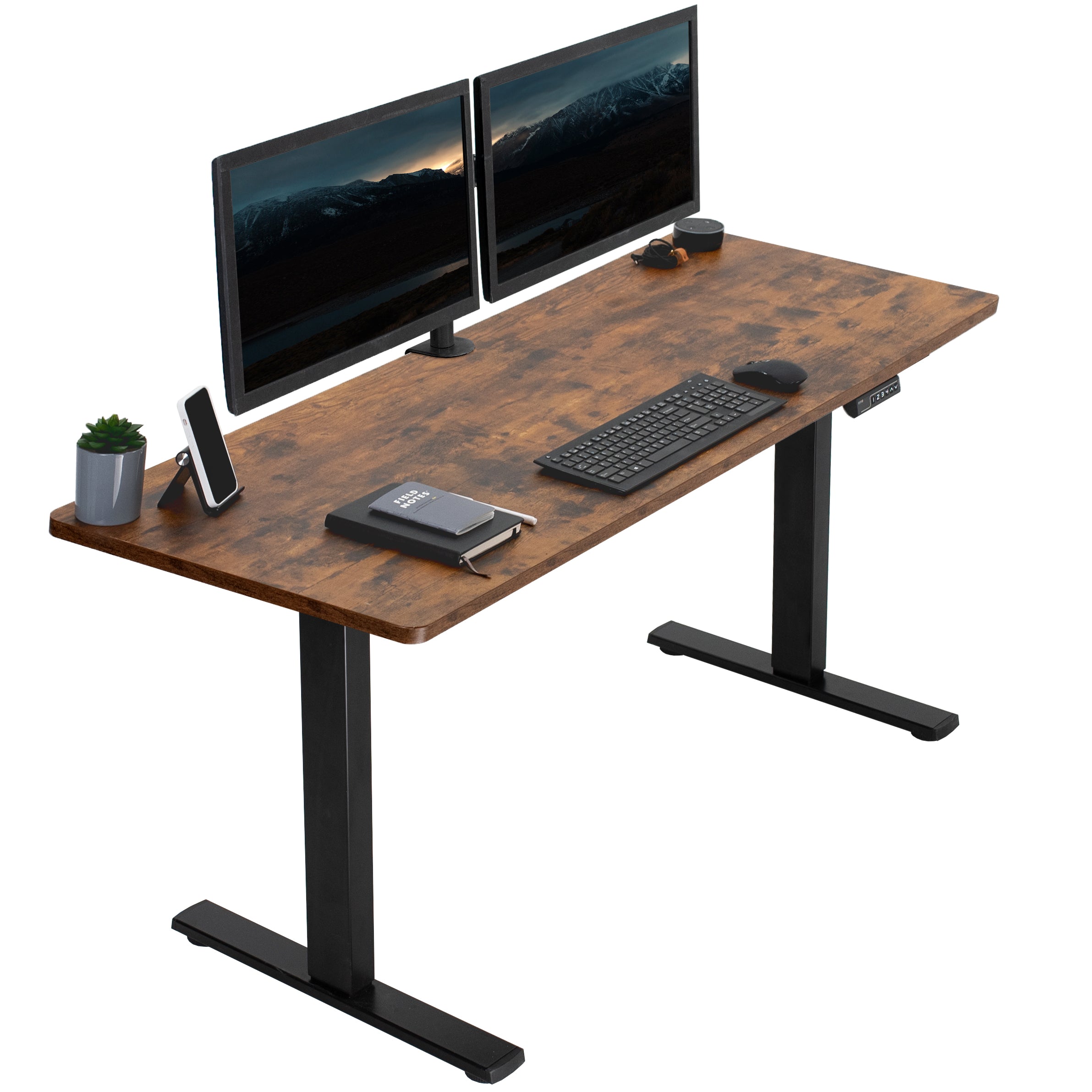 1B Solid Top Series Single Motor Electric Standing Desk with Push Button Memory Controller - Perfect for Home Office, Gaming & Workspace Ergonomics