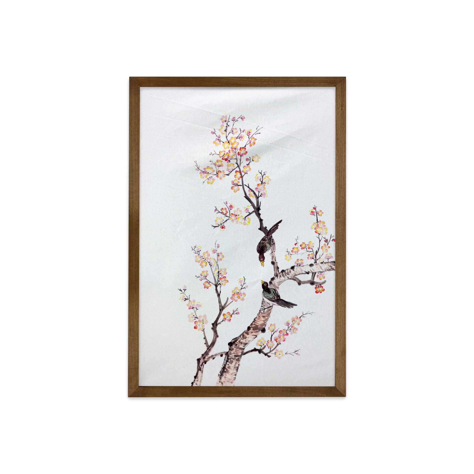 Ambesonne Traditional Chinese Plum Blossom & Birds Wall Art - 23