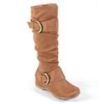Journee Collection Women's Beige Jester Tall Boots - Comfortable Knee-High Winter Boots for Women, Perfect for Casual Outfits, Office Wear & Cold Weather Fashion