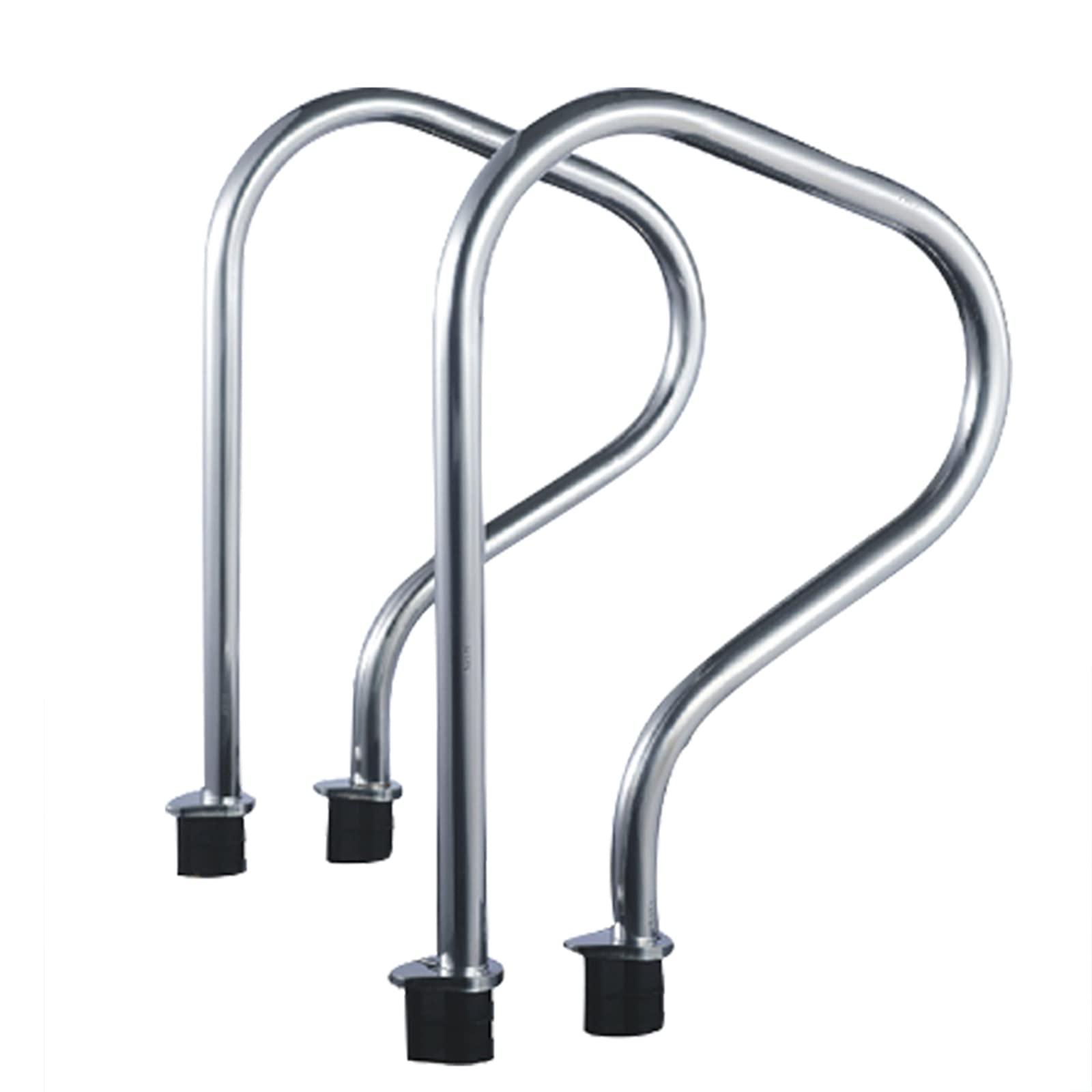 304 Stainless Steel Pool Handrail with Blue Grip Cover - 250LBS Load Capacity, Rustproof & Humanized Design for Swimming Pool Safety | Perfect for Inground Pools, Water Therapy & Senior Accessibility