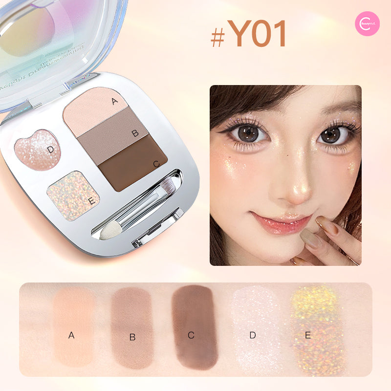 GELLA’S Dreamy Aegyo Sal Palette - Korean Under Eye Blush & Highlighter for Natural Makeup Look | Perfect for Daily Wear, Party & K-Beauty Enthusiasts