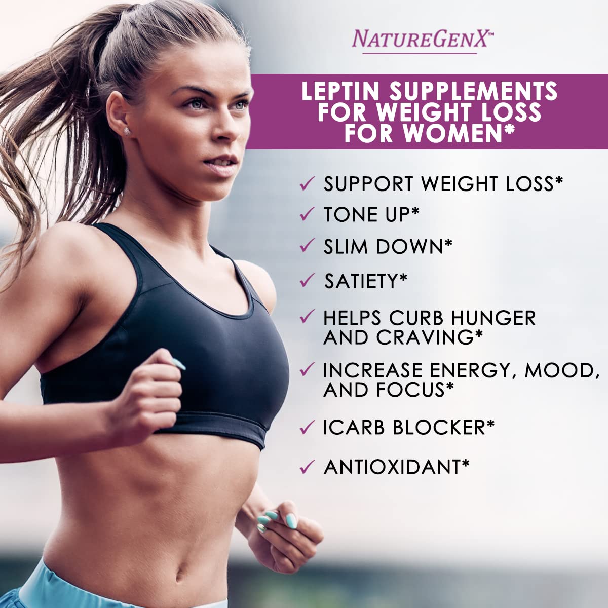 LeptinXT - Advanced Strength Leptin Supplement for Women's Weight Loss | Healthy Fat Burner Pills | Natural Diet Aid for Metabolism Boost | 60 Capsules | Perfect for Post-Workout Recovery & Daily Energy Support