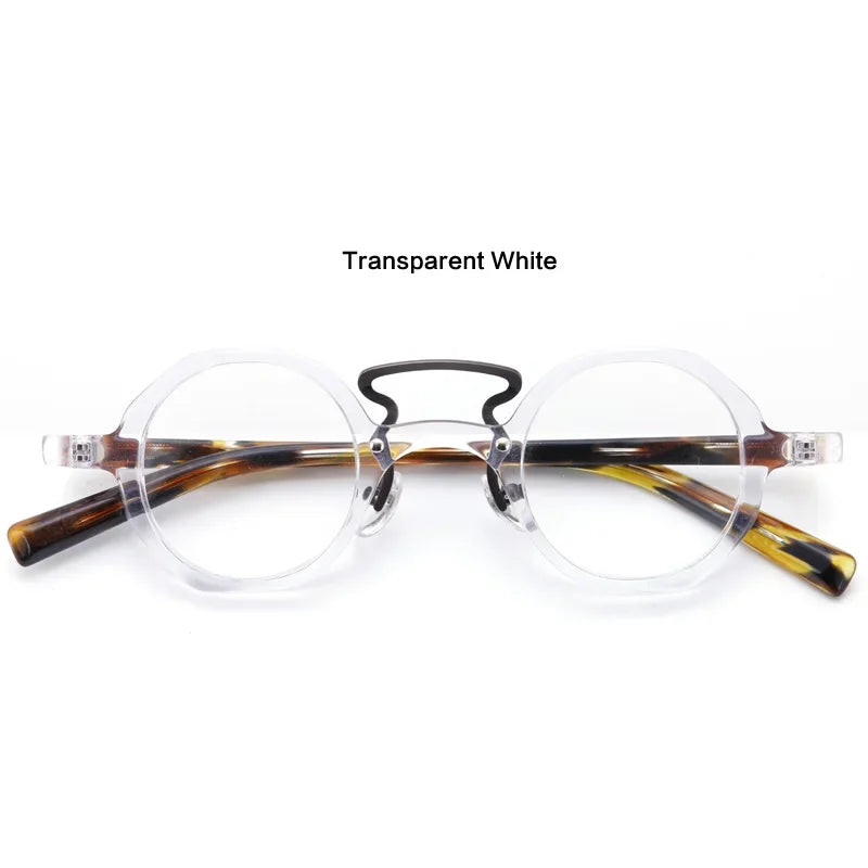 Aror Unisex Full Rim Oval Double Bridge Acetate Titanium Eyeglasses Frame 56499 - Lightweight & Durable Eyewear for Work, Reading, and Fashion Accessories