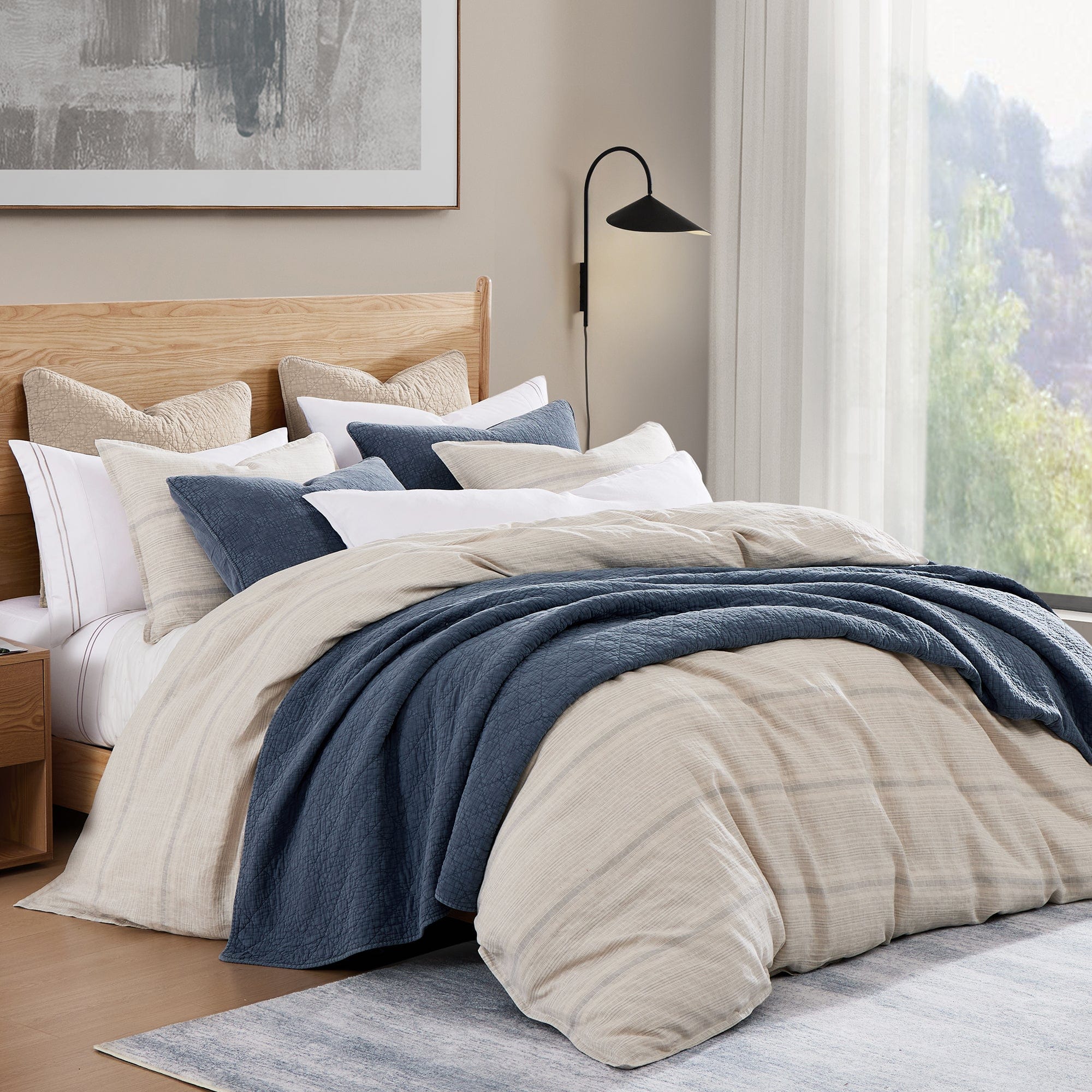 Stonewashed Cotton Gauze Quilt - Lightweight & Breathable Summer Bedding for Cozy Comfort | Perfect for Warm Weather, Guest Rooms & Bohemian Home Decor