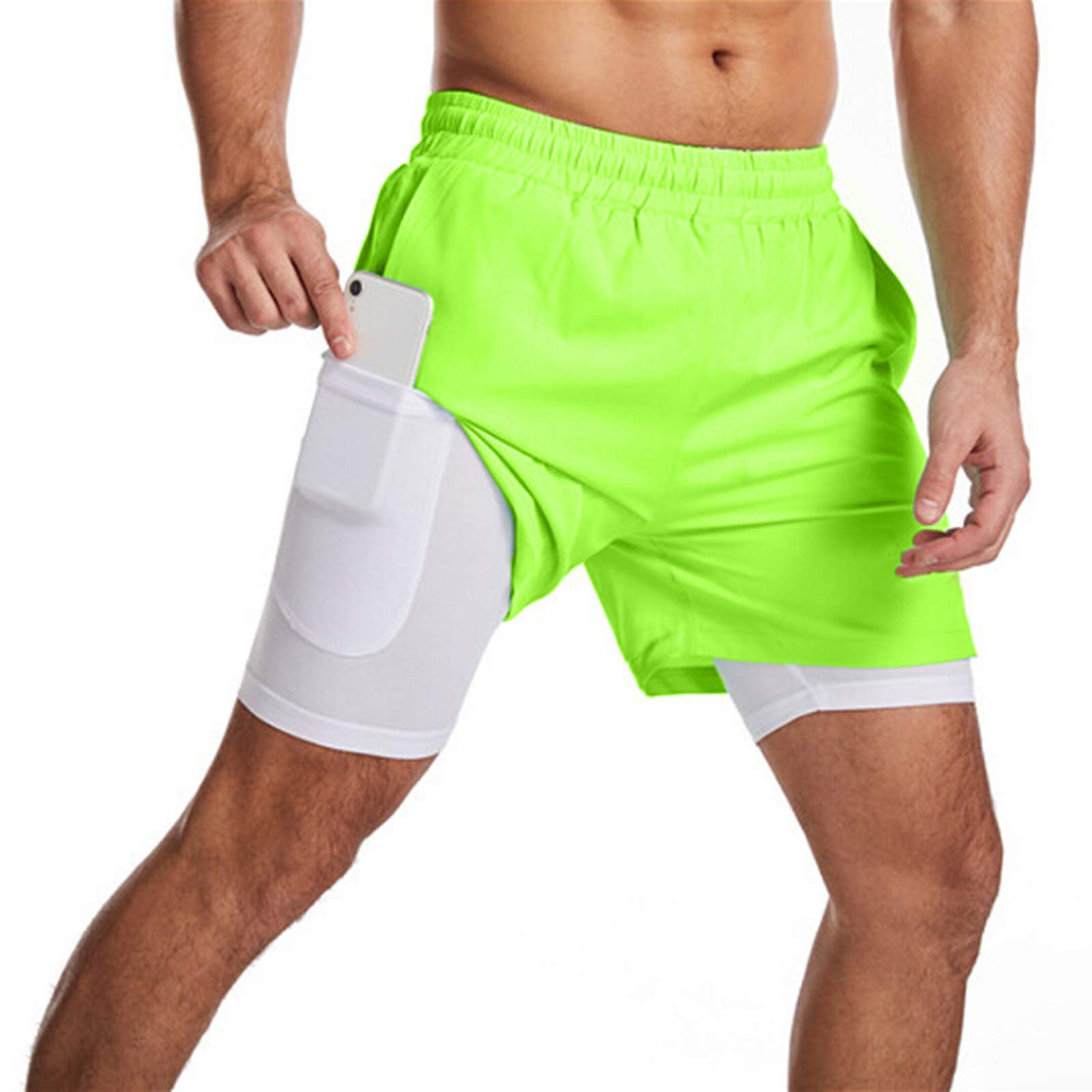 AvoDovA Men's 2-in-1 Workout Running Shorts - 5