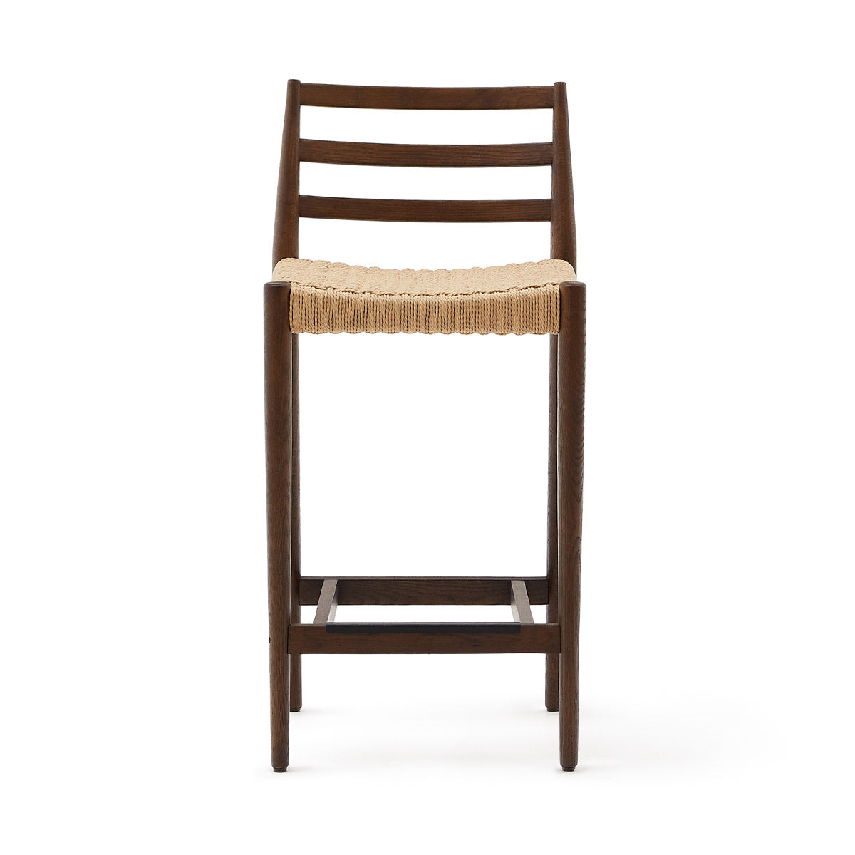Kave Home Analy Stool - Modern Bar Stool with Metal Frame & Wooden Seat - Perfect for Kitchen Island, Breakfast Bar & Home Decor