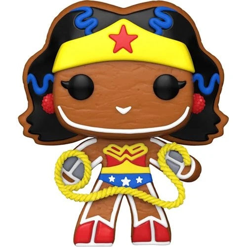 DC Heroes Holiday Pop! Vinyl Figure - Gingerbread Wonder Woman Collectible [446] - Perfect for Christmas Decorations, Superhero Gifts & Pop Culture Collections