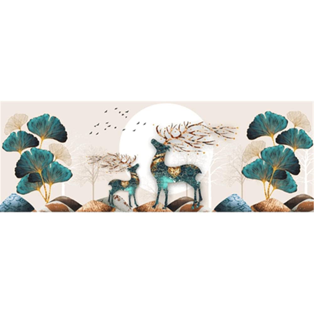 5D Diamond Painting Kit for Adults - Fortune Deer DIY Round Full Drill Paint by Numbers with Rhinestones, 28x80 Inch Large Wall Art for Home Decor | Perfect for Relaxation, Stress Relief & Creative Gift Ideas