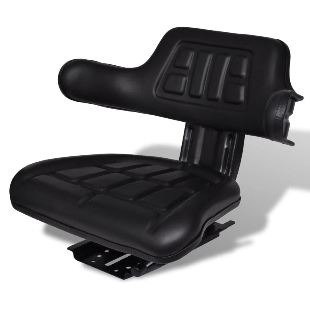 Heavy Duty Tractor Seat with Backrest - Black 10.75g - Ergonomic Comfort for Farming, Construction & Outdoor Equipment - Durable & Weather-Resistant Design
