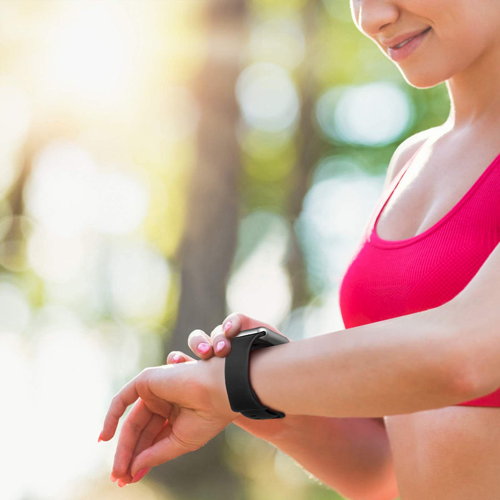 Premium Sport Bands for Apple Watch 38mm 40mm 41mm 42mm 44mm 45mm 49mm - Soft Silicone Waterproof Strap Compatible with iWatch Ultra 2, Series 9/8/7/6/5/4/3/2/1 & SE - Unisex Design for Men & Women - Perfect for Workouts, Swimming & Everyday Wear