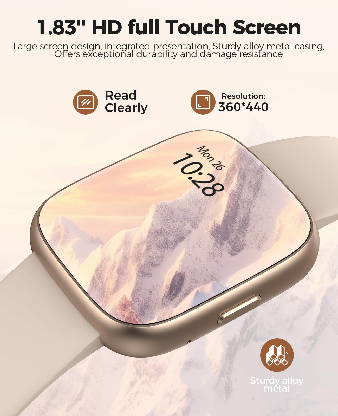 Smart Watches for Women - IP68 Waterproof Fitness Tracker with Alexa Built-in, 1.83