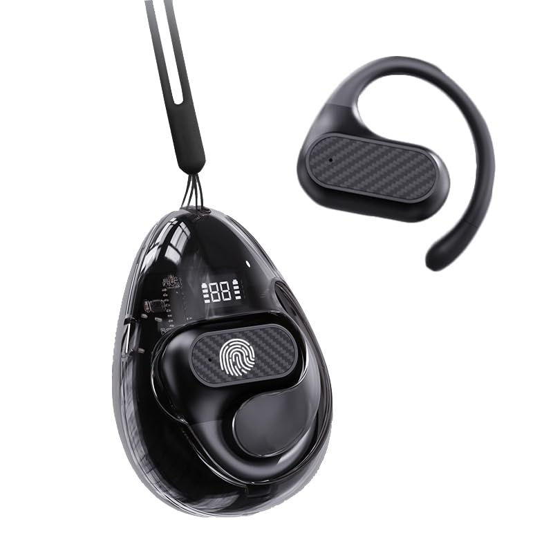 Ows Hanging Earphones 5.4 Bluetooth - Open Ear Wireless Earbuds with Bone Conduction, Over-The-Ear Design for Running, Cycling & Outdoor Sports - Hy-T26 Headphones