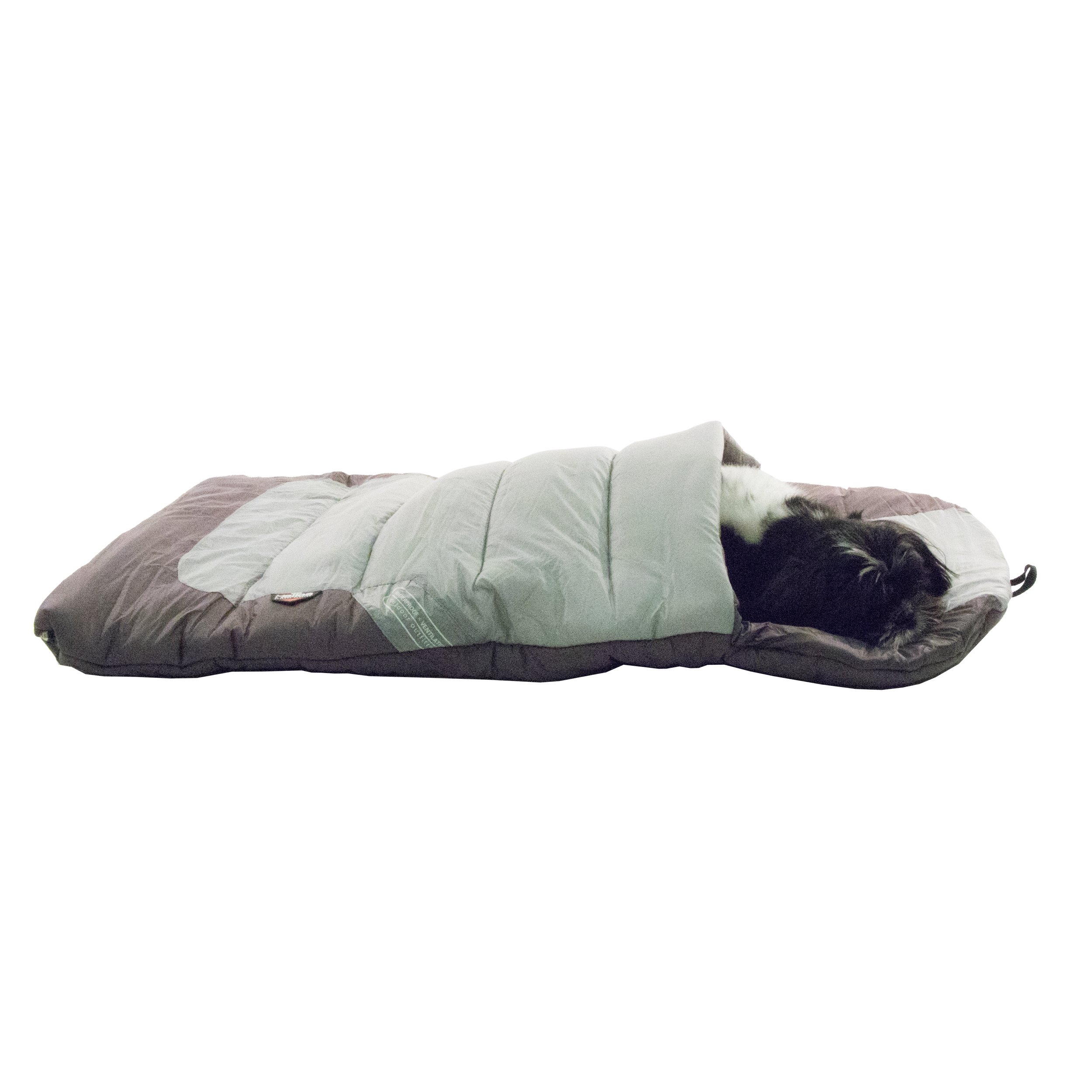DOGHELIOS 'Trail-Barker' Waterproof Dog Bed - Multi-Surface Travel Mat with BlackShark Technology for Camping, RV & Outdoor Adventures - Light Grey & Dark Grey - One Size Fits Most Pets