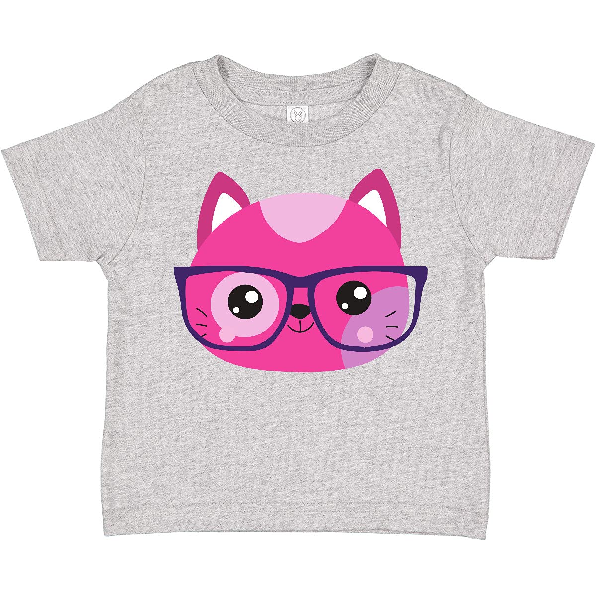 Inktastic Hipster Cat with Glasses - Cute Kitten Toddler T-Shirt for Boys & Girls - Perfect for Casual Wear, Birthday Gifts & Cat Lovers