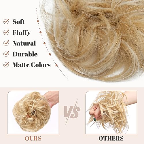 Messy Bun Hair Piece for Women - Synthetic Hair Extensions for Quick & Easy Updos - Perfect for Weddings, Parties & Everyday Styling