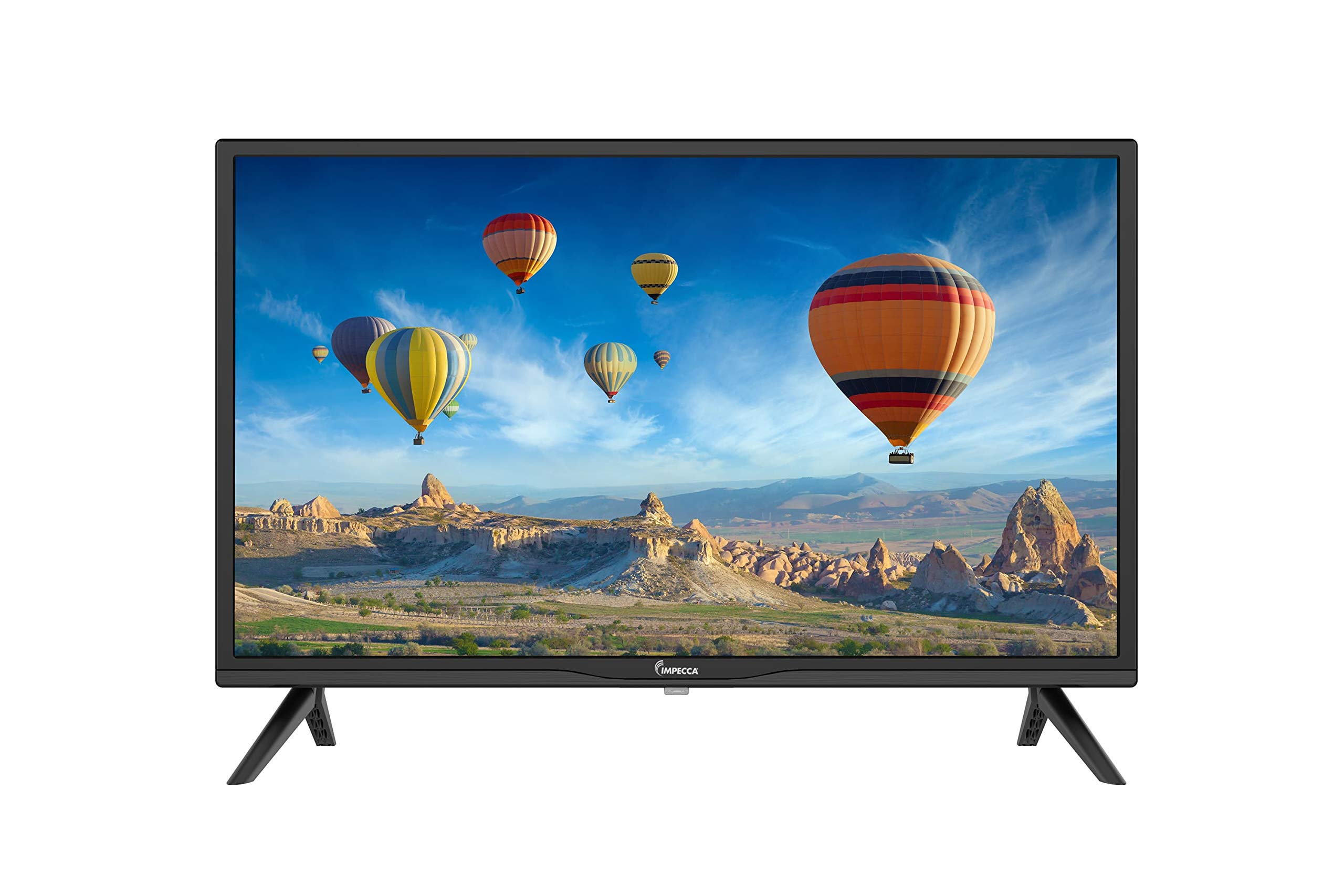 Impecca 24 Inch LED HD TV Monitor TL2400H - Energy Star Certified, Slim Design 720p, Built-in Speakers, HDMI & USB Ports, Remote Included, Wall Mountable - Ideal for Bedrooms, Kitchens, and Small Spaces
