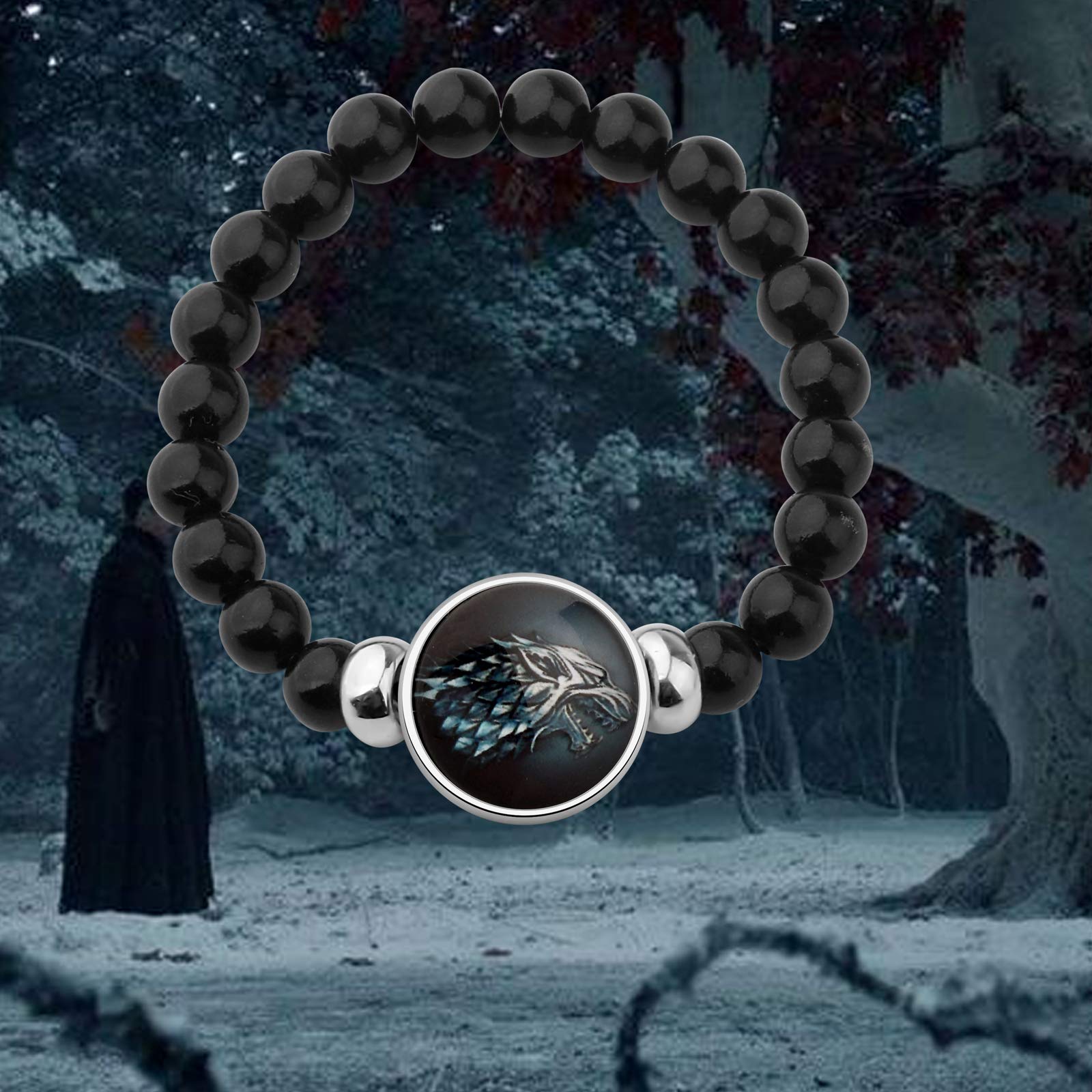 HOLLP Game of Thrones Inspired Bracelet - GOT Fans Gift for Men & Women - Nine Noble Houses Bracelet - Perfect Gift for Boyfriend, Husband or GOT Lovers - Great for Cosplay, Themed Parties & Fantasy Enthusiasts
