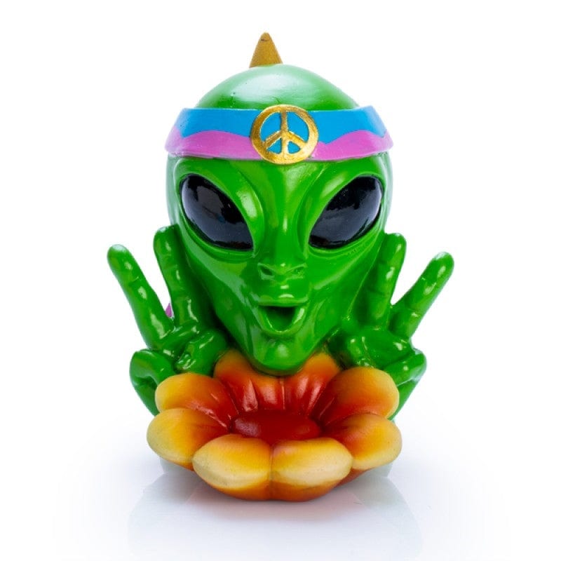 Premium Alien Peace Backflow Incense Burner - Unique Aromatherapy & Meditation Tool for Relaxation, Yoga, and Home Decor