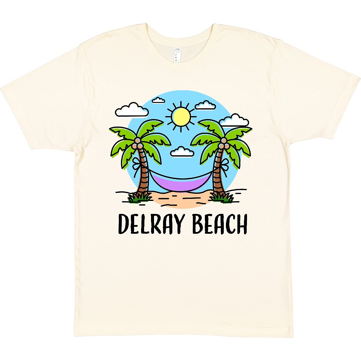 Inktastic Summer Vacation in Delray Beach Graphic T-Shirt - Comfortable Cotton Tee for Beach Trips, Florida Vacations & Casual Wear