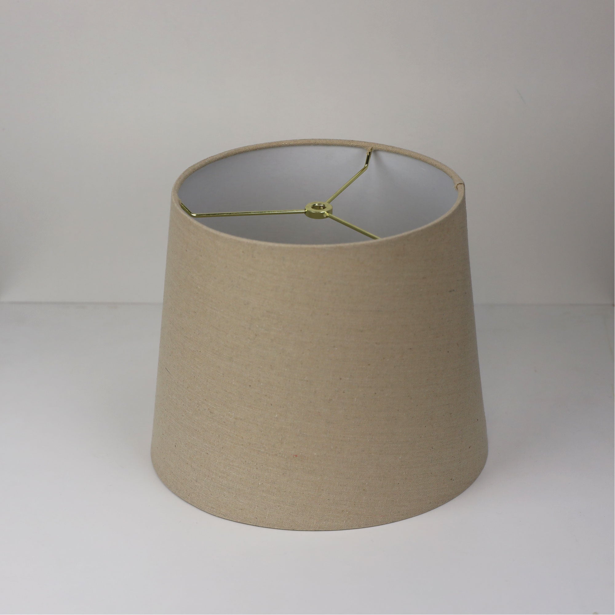 27cm Harp Mount Natural Linen Lamp Shade - Elegant Lighting for Living Room, Bedroom & Office Decor