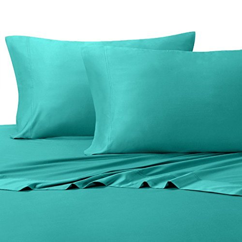 Silky Soft Bamboo Pillowcases - 600 Thread Count 100% Viscose from Bamboo - 2PC King Size Pillow Cases in Aqua Blue - Perfect for Allergy Relief & Temperature Regulation for Better Sleep