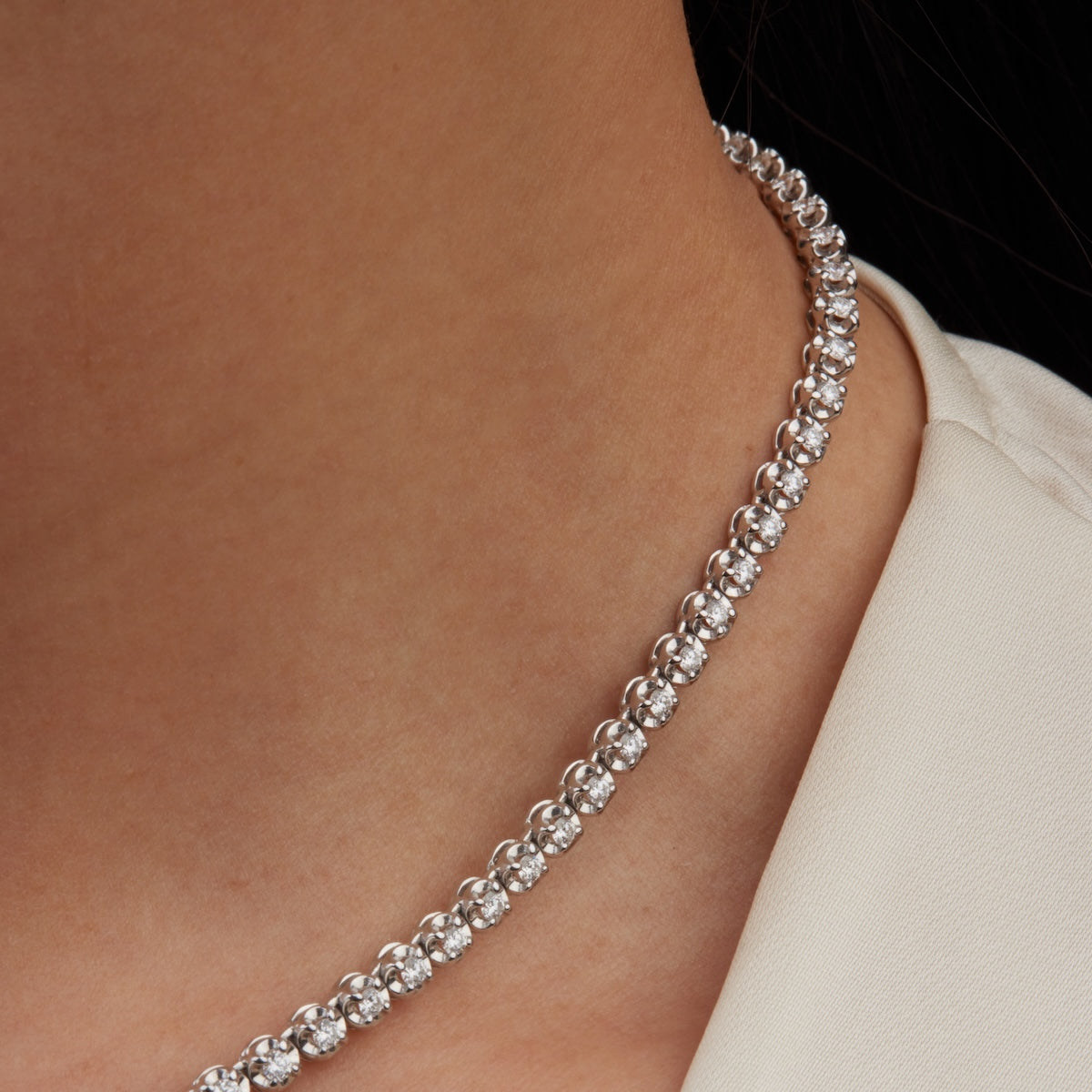 Buttercup Tennis Necklace - 14K Gold Plated Cubic Zirconia Tennis Chain for Women | Perfect for Weddings, Parties & Everyday Elegance