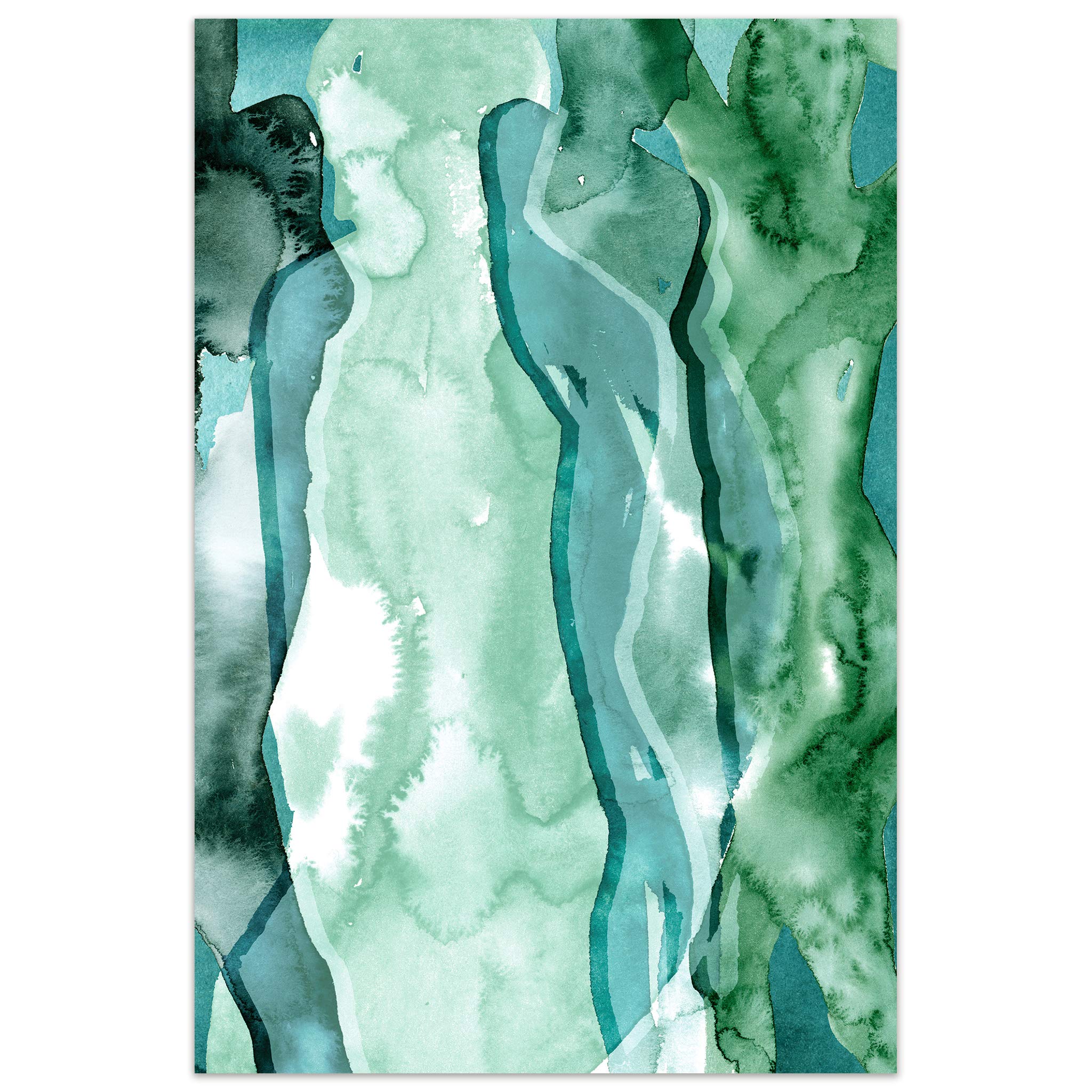 Empire Art Direct Floating Glass Wall Art - Frameless Tempered Glass Panel for Women's Decor, 48x32 Inches, Ready to Hang - Perfect for Living Room, Bedroom & Office Decor
