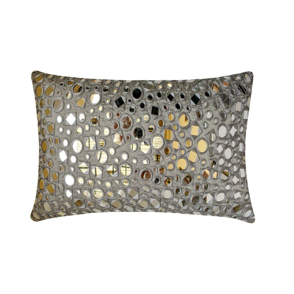 Anayna White Silk Lumbar Pillow Cover - Elegant Decorative Cushion for Sofa, Bed, Chair - Home Decor & Living Room Accent