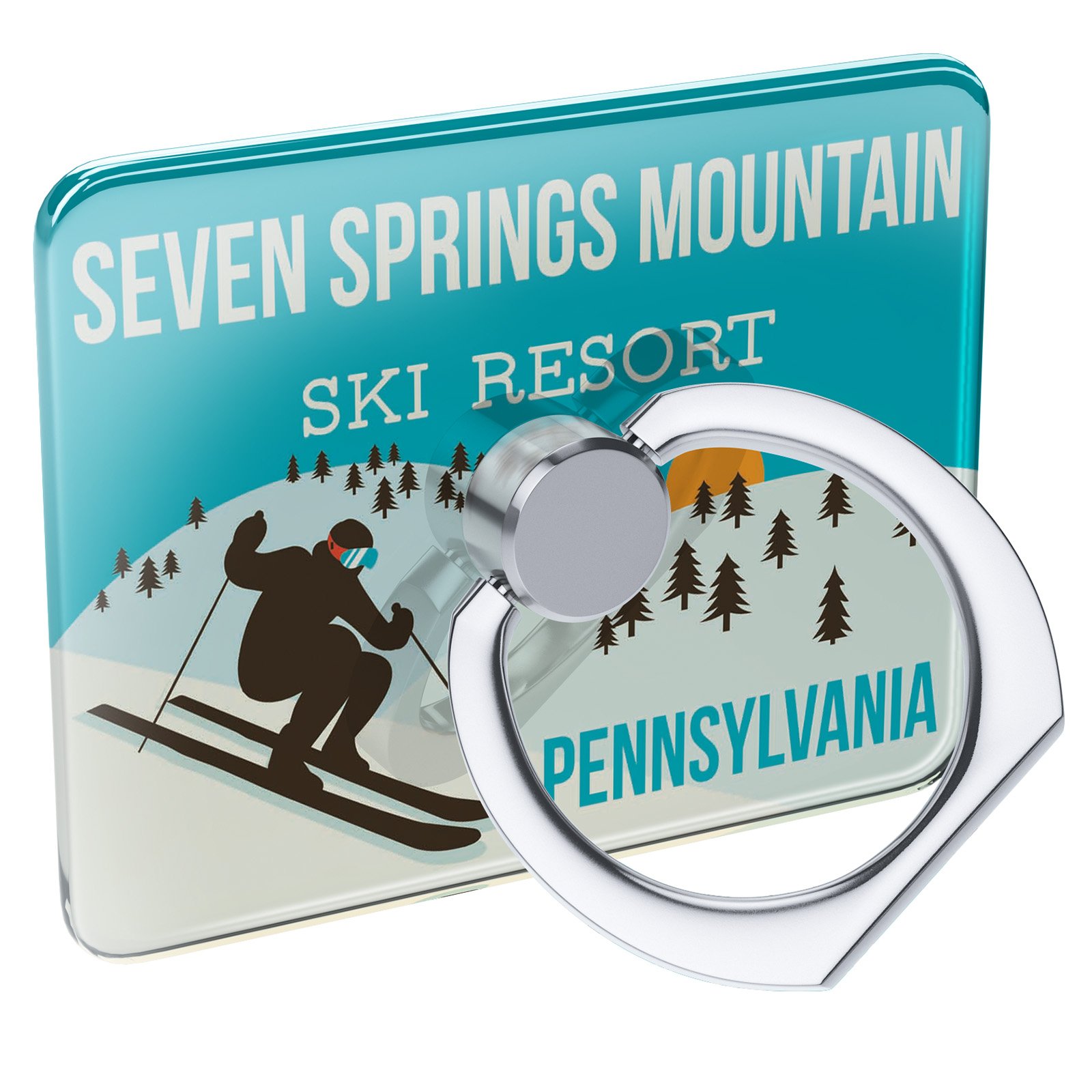 Collapsible Phone Ring Holder Grip & Stand for Skiing at Seven Springs