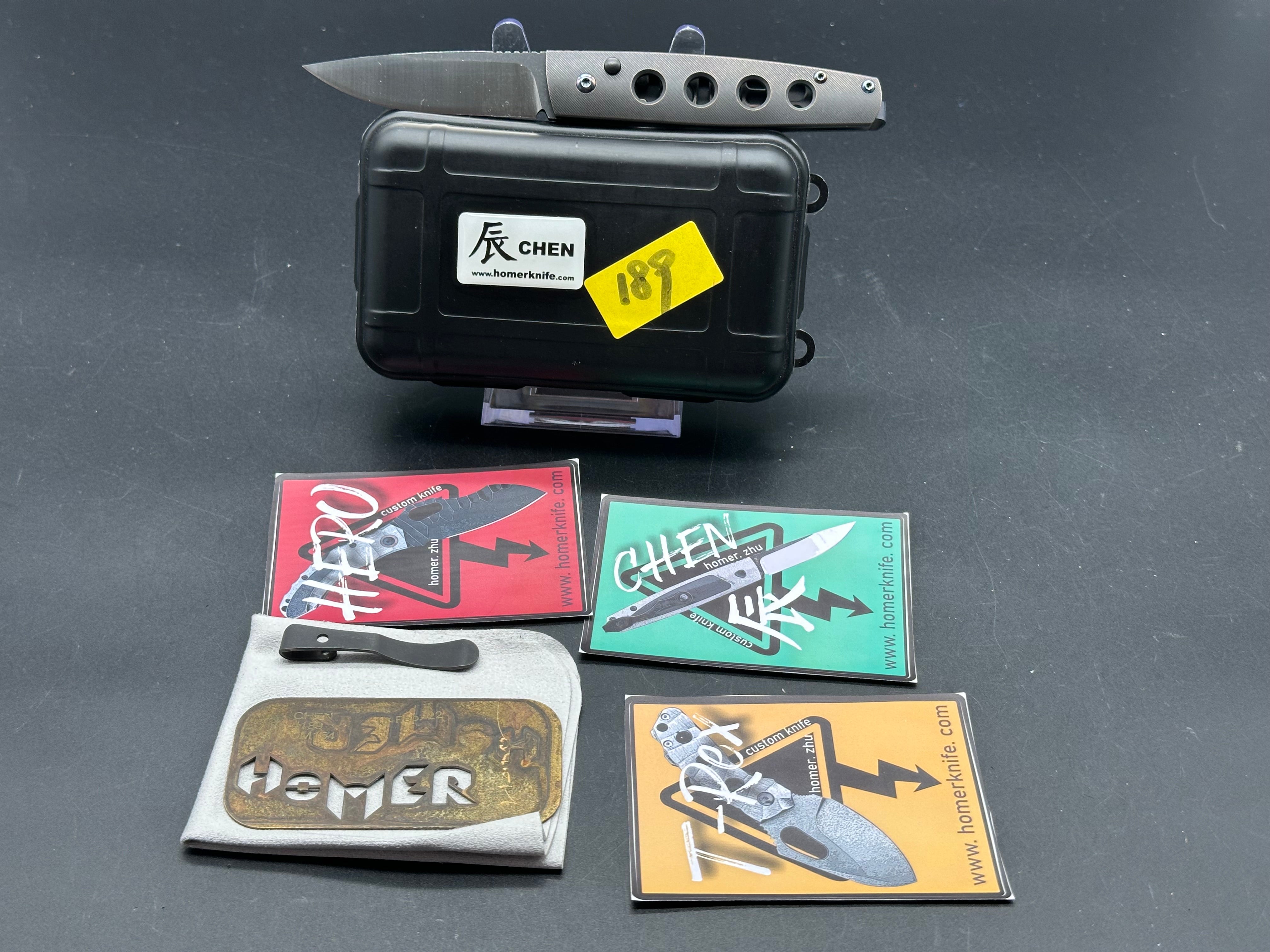 Premium Homer Zhu Chen Automatic Knife #189 - Tactical Folding Pocket Knife for Outdoor, Camping, and Everyday Carry (EDC)