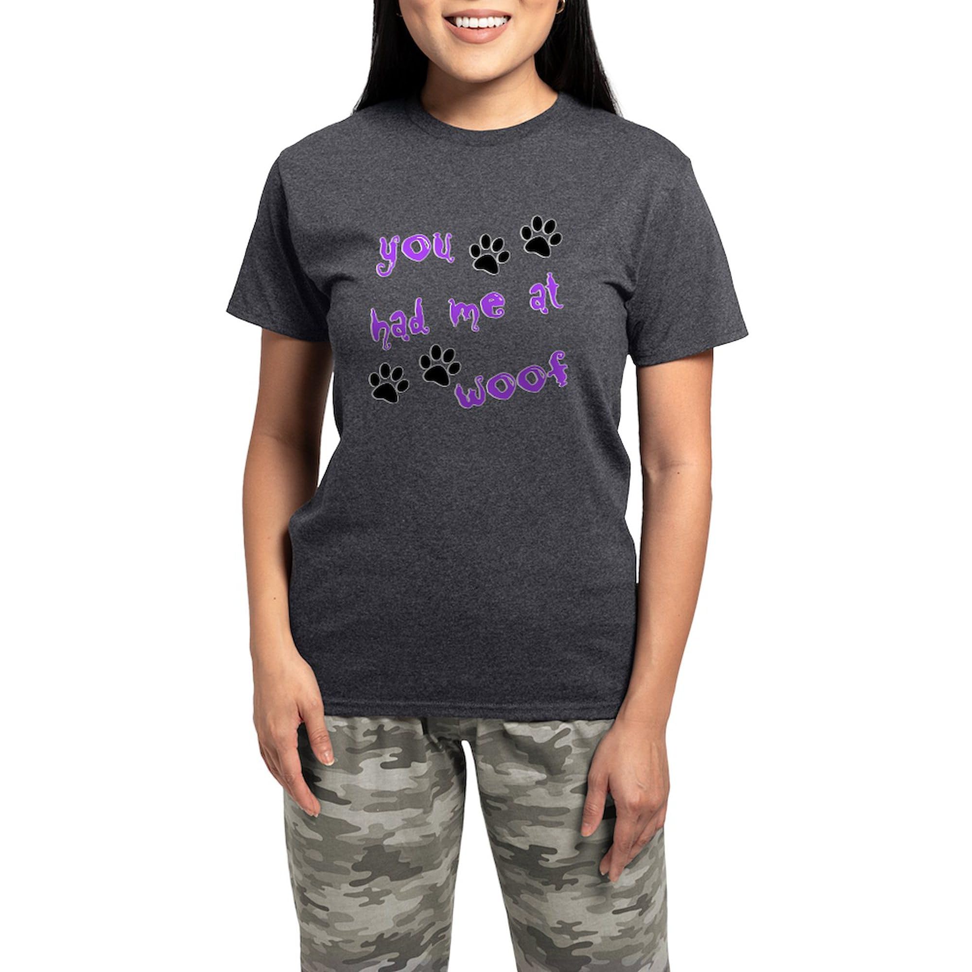 CafePress 'You Had Me At Woof' Women's Charcoal Pajama Set - Cozy Dog Lover Sleepwear for Relaxing at Home & Gift Giving