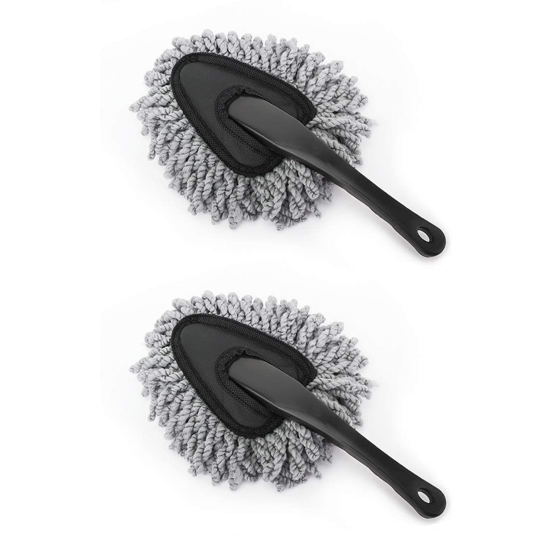 MoKo 2 Pack Super Soft Microfiber Car Duster - Interior & Exterior Cleaning Brush Set for Car, Motorcycle, Dashboard, Air Vents | Dusting & Washing Tool for Automotive Detailing (Blue) - Perfect for Quick Car Cleaning & Maintenance