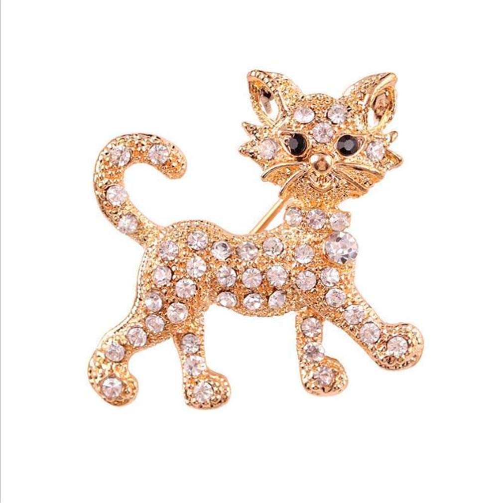 YAZILIND Funny Cat Brooch Pin - Cute Kitty Animal Jewelry for Women, Fashion Clothes Accessories, Perfect Gift for Parties & Special Occasions | Great for Dresses, Jackets, Bags & Hat Decorations