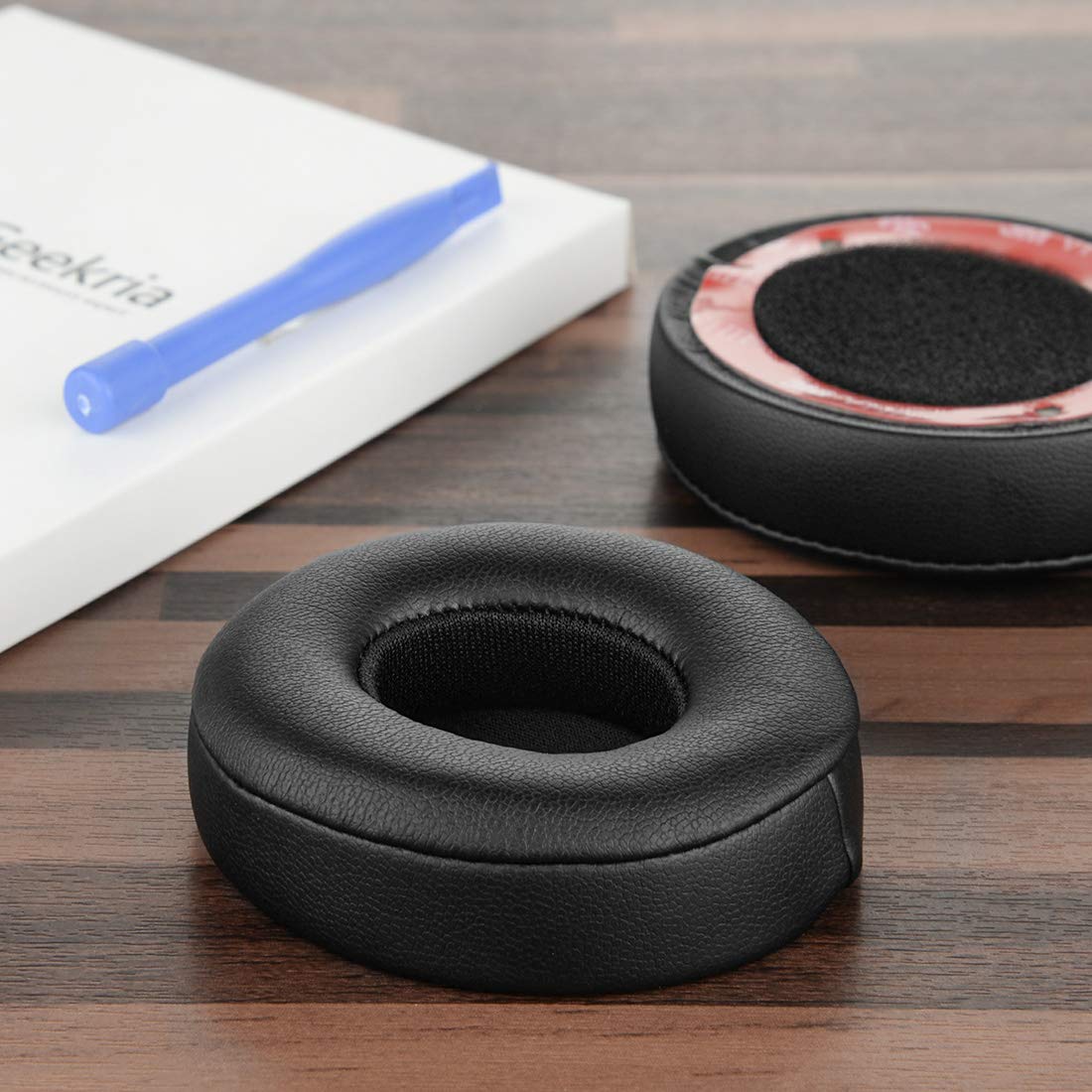 Geekria QuickFit Replacement Ear Pads for Beats Solo 2 Wireless Headphones - Soft Black Memory Foam Earcups Cushions - Perfect for Gaming, Music & Travel Comfort