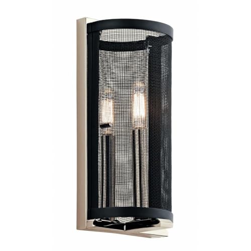 Kichler 43716PN Modern One Light Wall Sconce - Elegant Indoor Lighting for Bedroom, Hallway & Living Room Decor