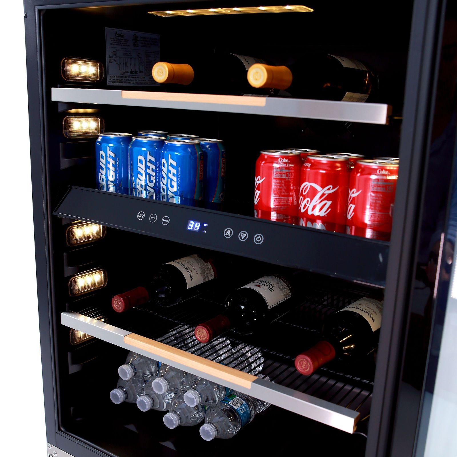 Avanti ARFSE55R3S 125 Can Elite Series Beverage Center - Compact Refrigerator for Soda, Beer & Energy Drinks - Perfect for Home Bar, Office, or Man Cave