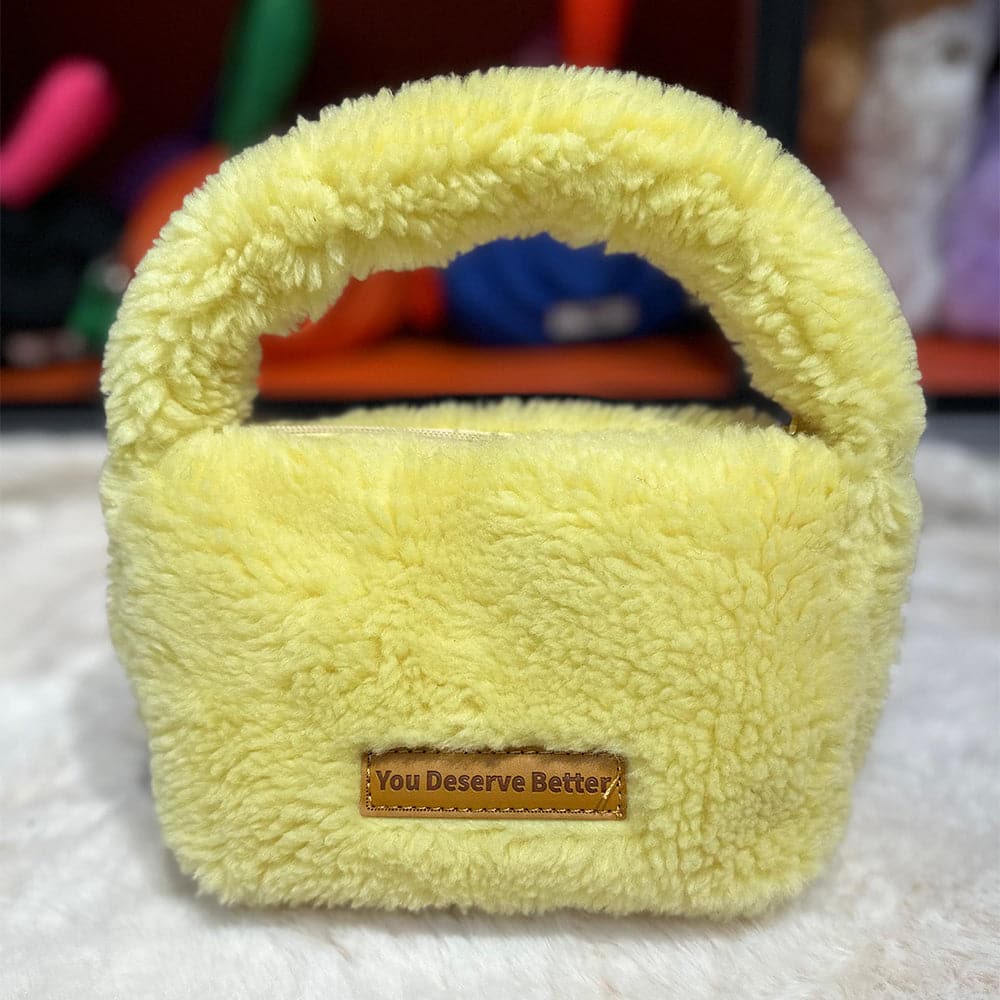 AG Collective Fluffy Tote Bag for Women - Soft & Stylish Shoulder Handbag Purse - Perfect for Work, Shopping & Travel