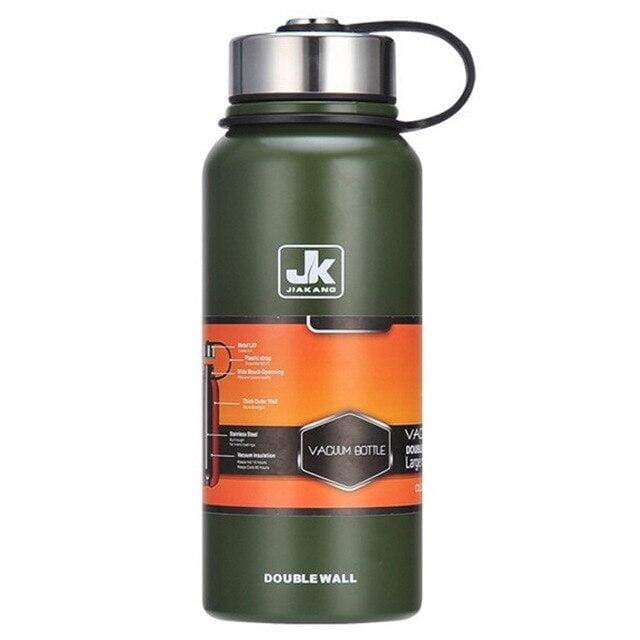 600ml/1000ml/1500ml JK Double Wall Insulated Stainless Steel Water Bottle - Leakproof Vacuum Flask for Gym, Hiking & Travel - BPA Free Hot & Cold Beverage Container