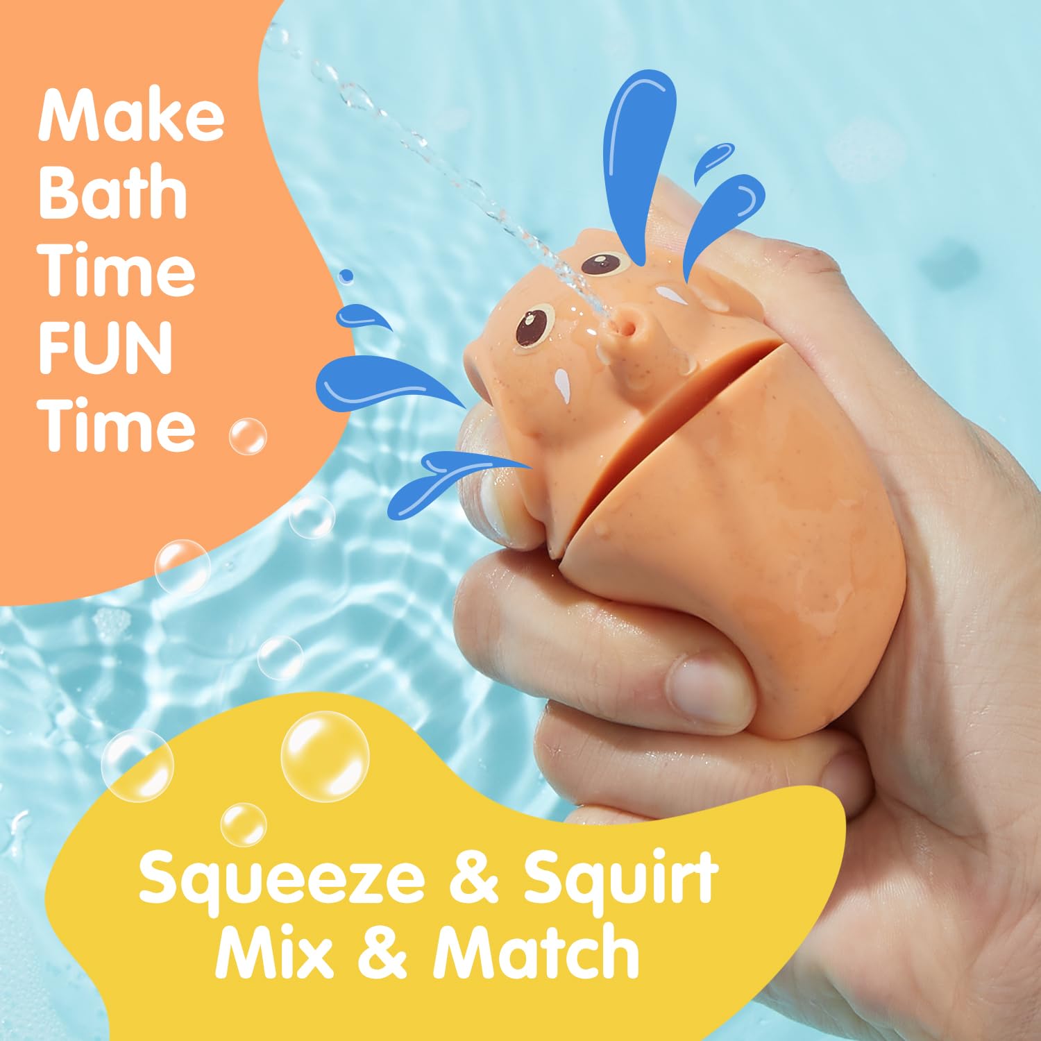 **11PCS Non-Toxic Baby Bath Toys - Stacking Boats & Animal Squirters for Sensory Play | Safe Bathtub & Pool Toys for Infants 6-12M & Toddlers 1-3Y | Educational Water Table Gift for Learning & Fun**    *(Perfect for bathtime, pool play, sensory development, and early learning activities!)*