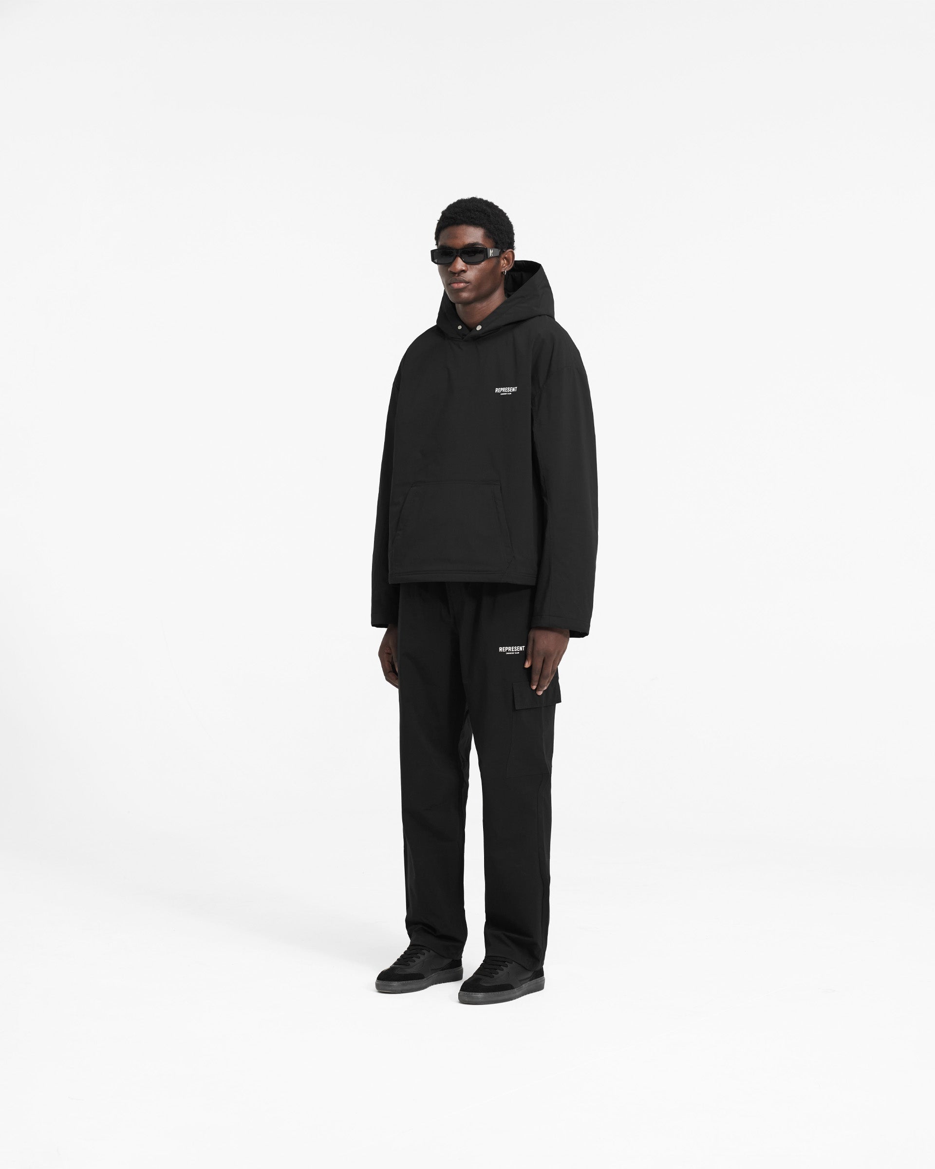 Represent Owners Club Hooded Pullover Jacket - Black | Streetwear Fashion Hoodie for Men & Women | Perfect for Casual Outfits, Gym Wear and Urban Street Style