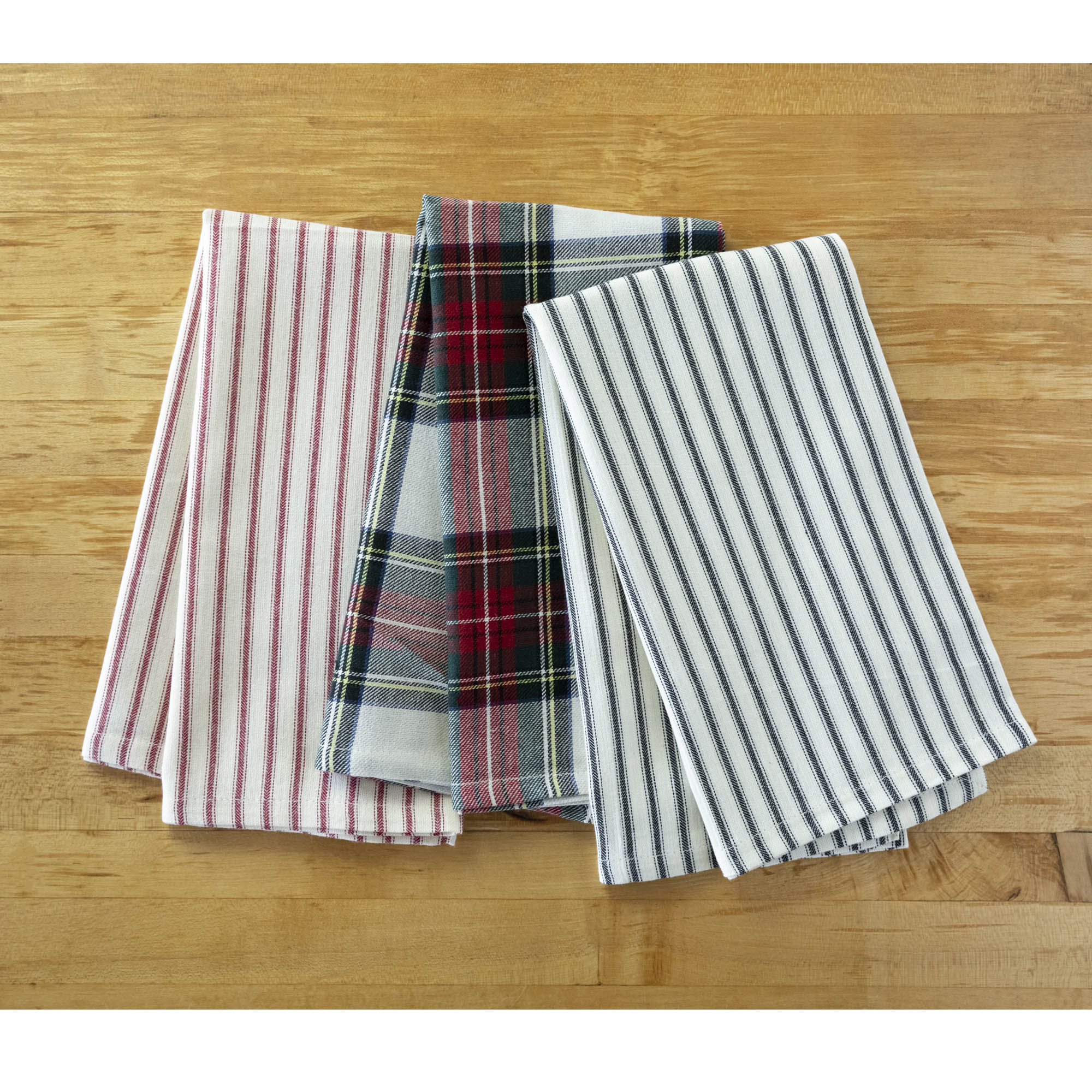 Aberdeen Plaid Napkins - Premium Cotton Table Napkins for Dining, Parties & Home Decor - Set of 12 (Red/Black Checkered) - Perfect for Thanksgiving, Christmas & Everyday Use